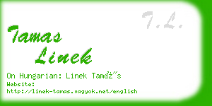tamas linek business card